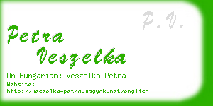 petra veszelka business card